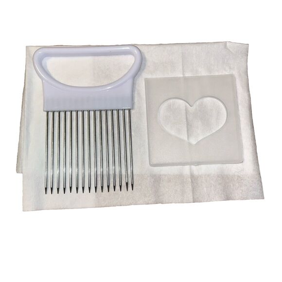 Stainless Steel Needle Onion Holder Handheld Simple Slicer Fruit Vegetable/cover - Picture 2 of 2